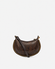 Oskan Moon Bag in Python-Effect Grained Leather