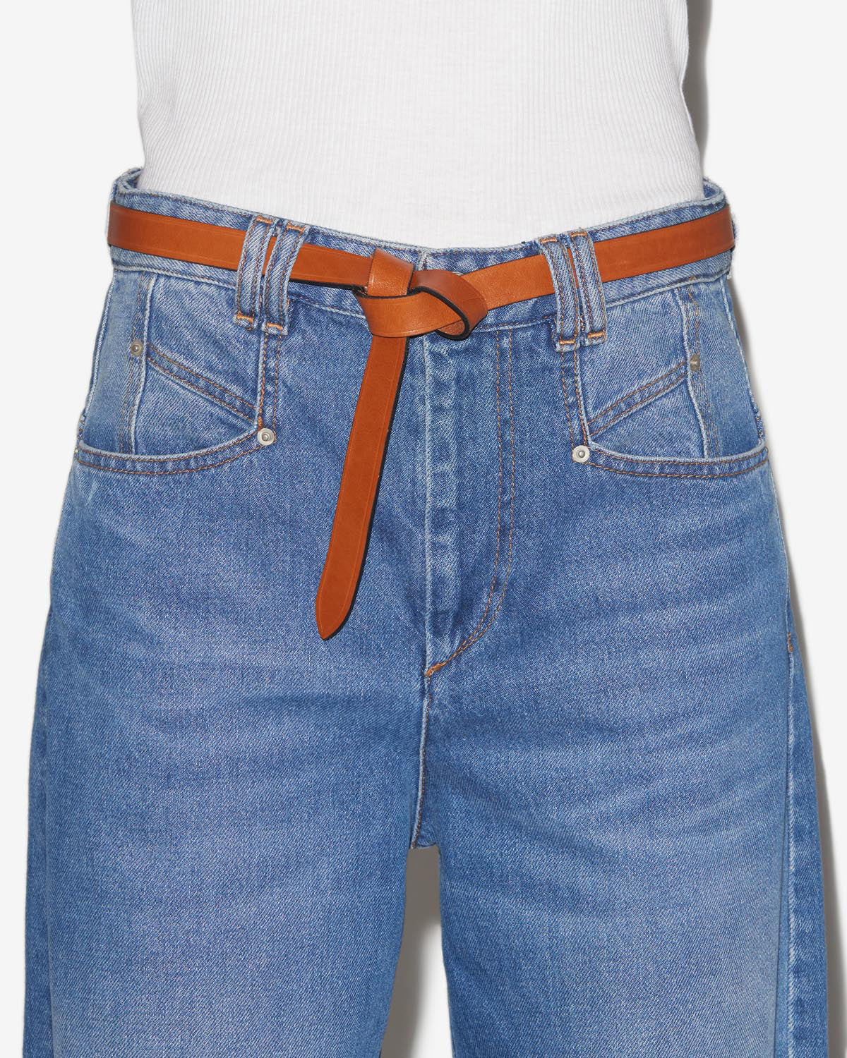 Kirka calfskin leather belt