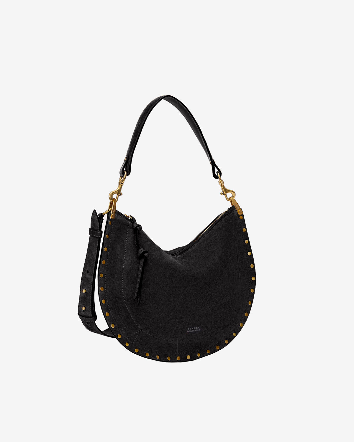 Oskan Soft Zip Bag in Suede Leather