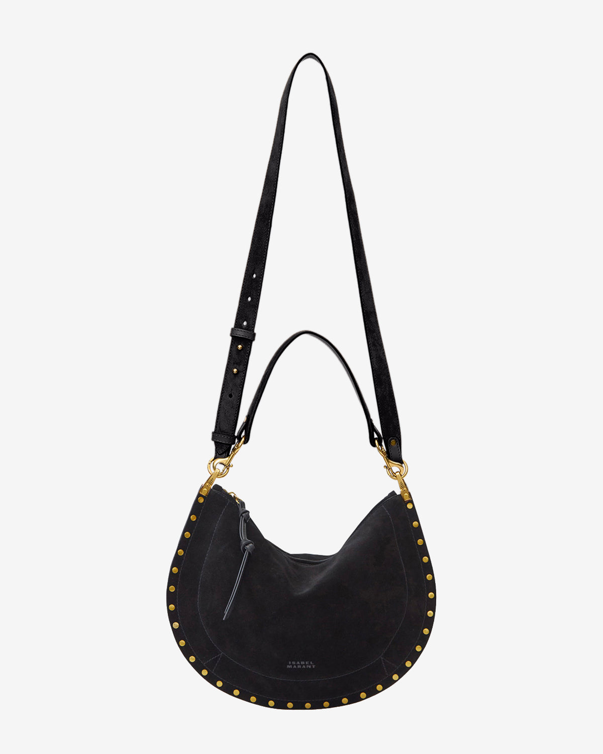 Oskan Soft Zip Bag in Suede Leather