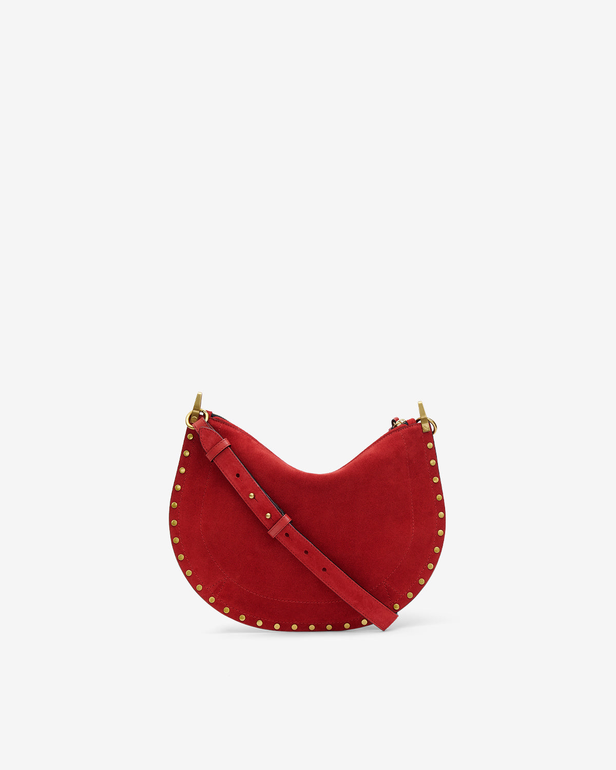 Oskan Soft Zip Bag in Suede Leather