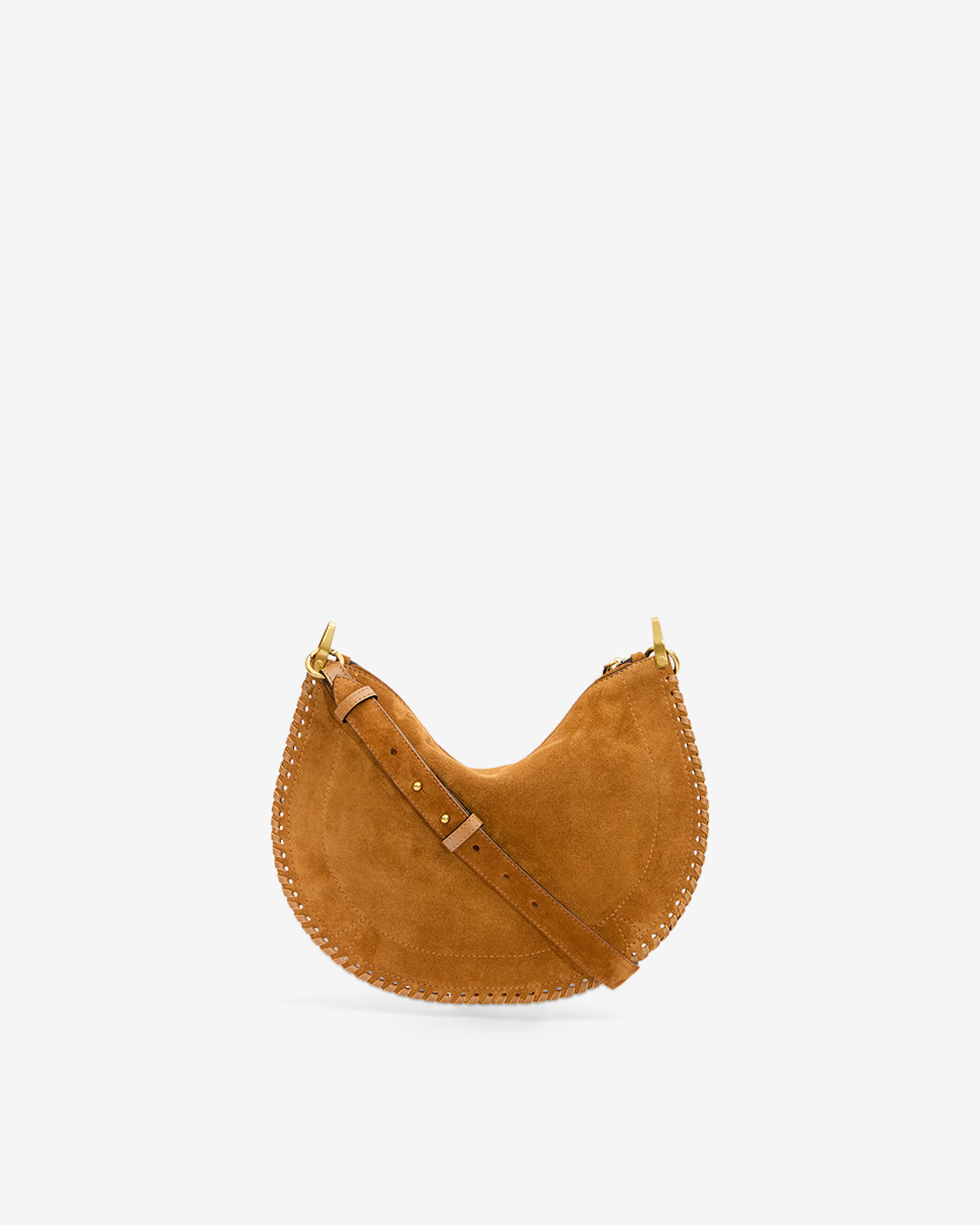 Oskan Soft Zip Bag in Suede Leather