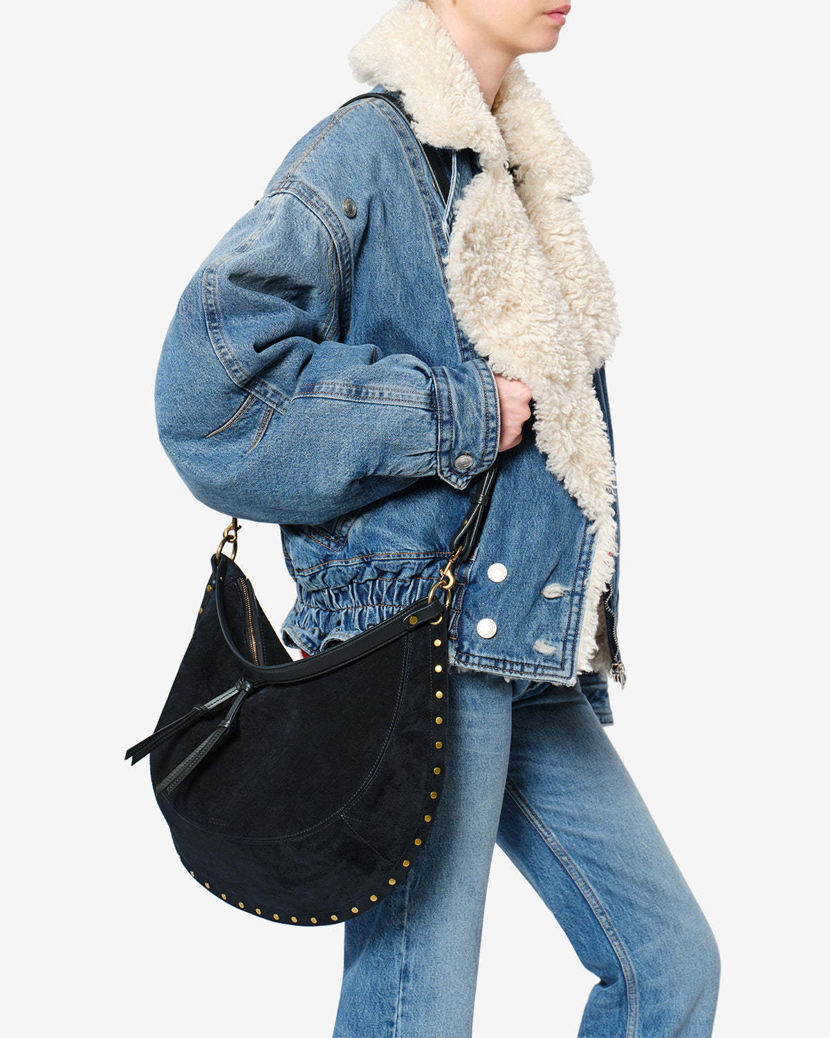 Oskan Soft L suede bag
