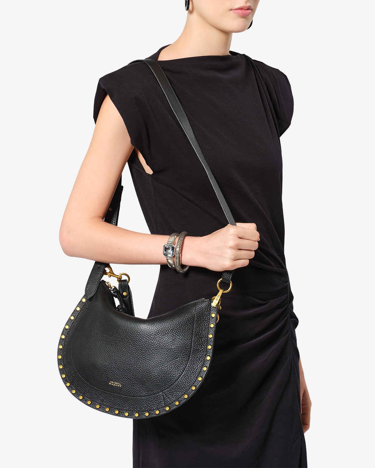 Oskan Soft Zip Bag in Grained Leather