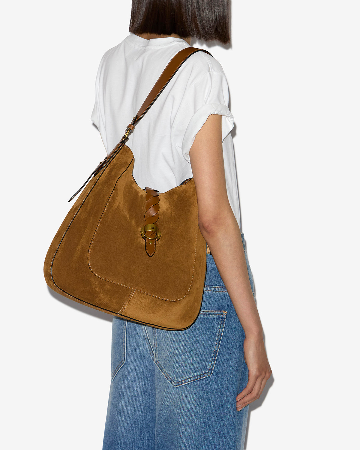 Altay Hobo Bag in Suede Leather