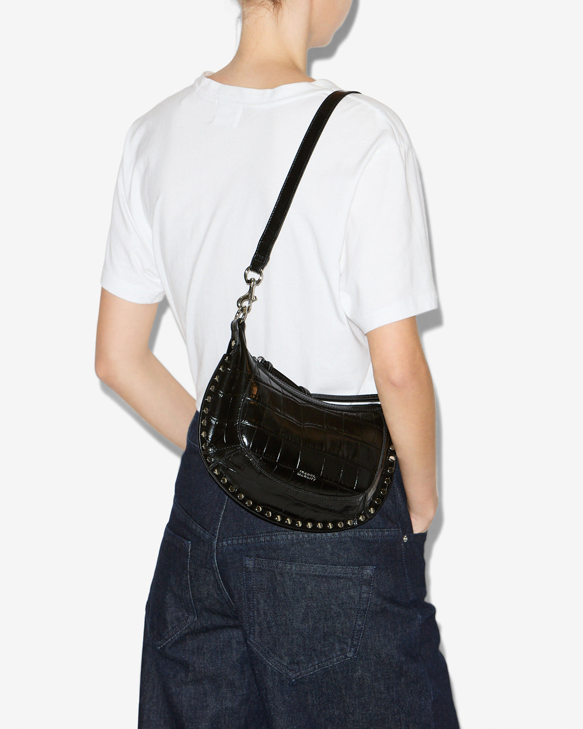 OSKAN MOON LEATHER CROCO BAG