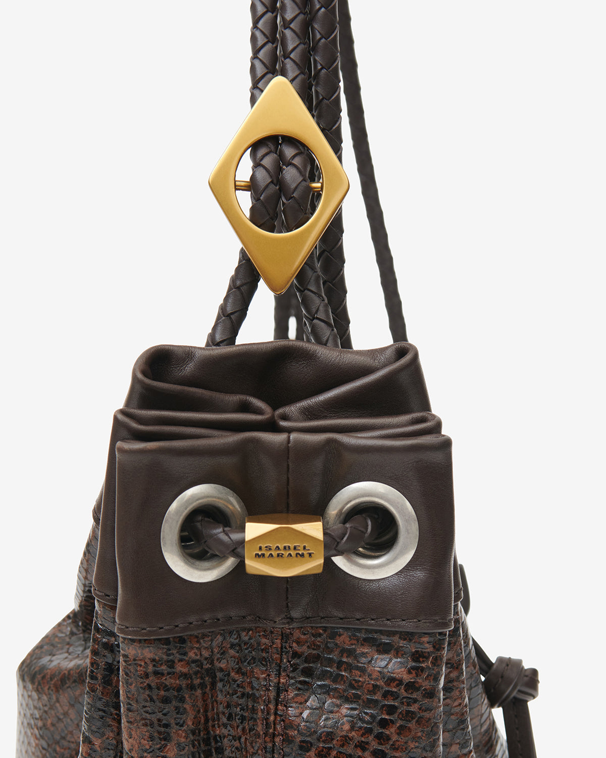 Maia Medium Bag in Python-Effect Leather