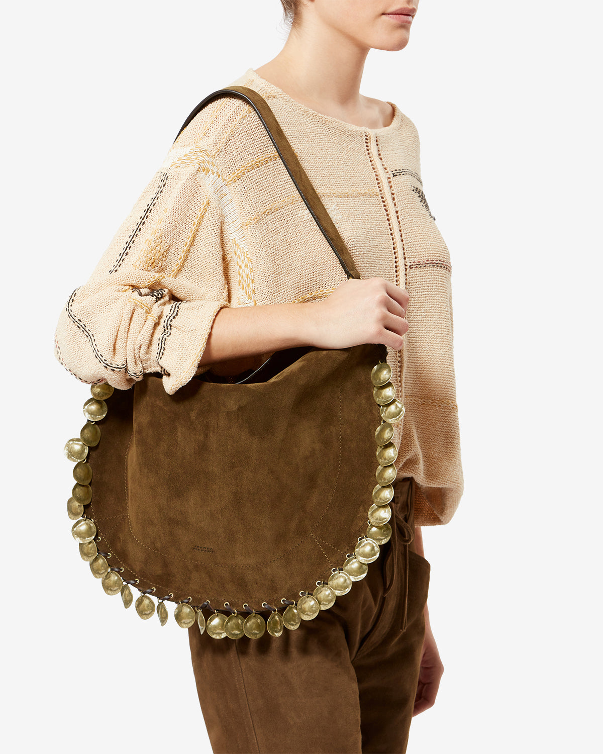 Oskan Hobo Soft Bag in Suede Leather