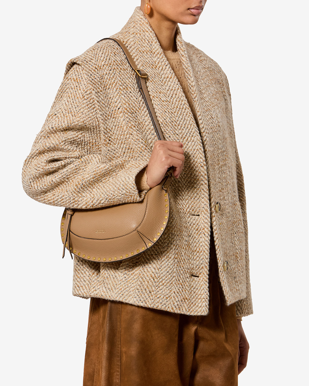 Oskan Moon bag in grained leather